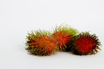 rambutan fruit isloated in white background