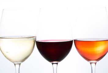 glasses of wine. Wine glass. Alcohol. Background. 