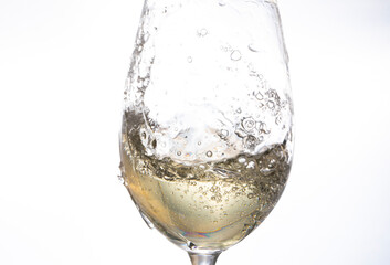 White glass. White. Background. Alcohol. 