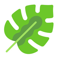 monstera flat icon