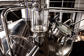 Craft beer brewing equipment in privat brewery