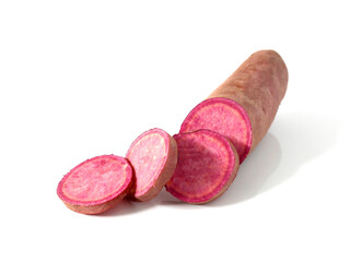 Fresh purple sweet potatoes