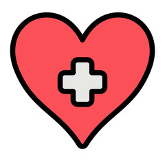 Obraz premium heart filled outline icon