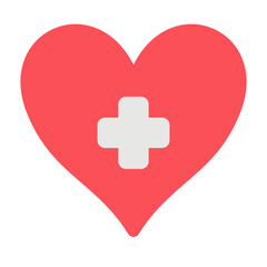 Obraz premium heart flat icon