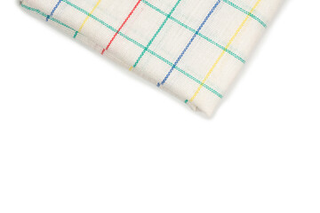 White napkin isolated on white background.