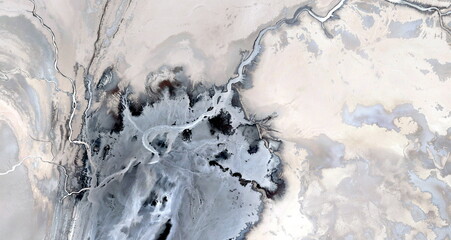 abstract photography of the deserts of Africa from the air. aerial view of desert landscapes,...