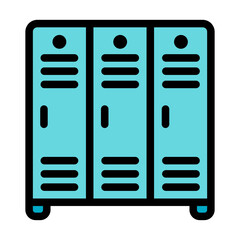 locker filled outline icon