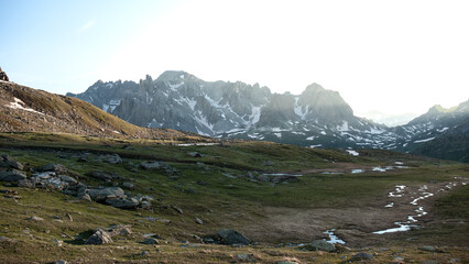Sunset in the French Alps