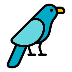 bird filled outline icon