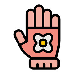gloves filled outline icon