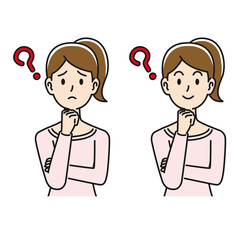 悩んだり考えたりする女性