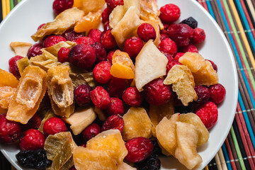 candied pumpkin rhubarb cranberries quince currants and apples