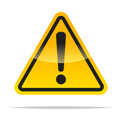 Warning exclamation sign vector isolated