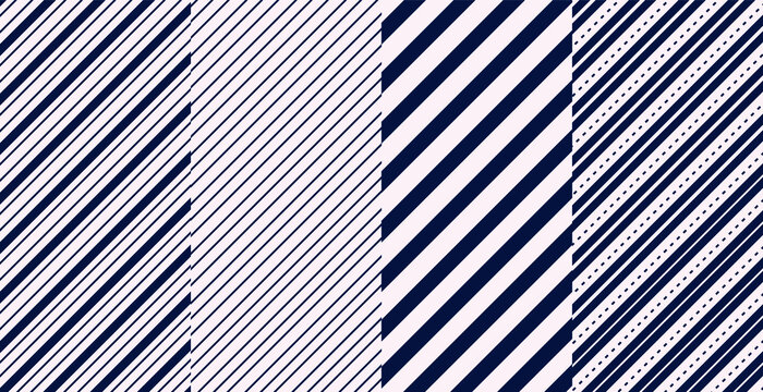 Set of diagonal lines patterns design Free Vecto