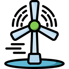 windmill line icon