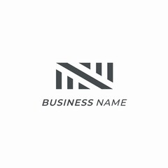 logo design bold letter N and Z