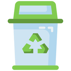 recycle bin flat icon