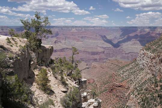 Scenic view Grand Canyon National Park panorama. Amazing panoramic picture of Arizona USA from the South Rim.
