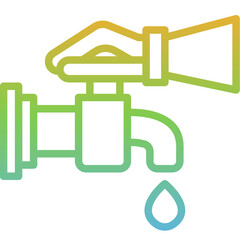 save water gradient icon