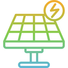 solar panel gradient icon