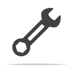 Wrench spanner icon vector isolated