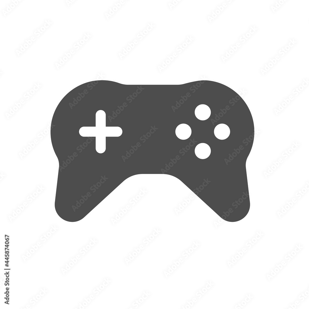 Poster gamepad silhouette vector icon isolated on white background. joystick icon for web, mobile apps, ui 