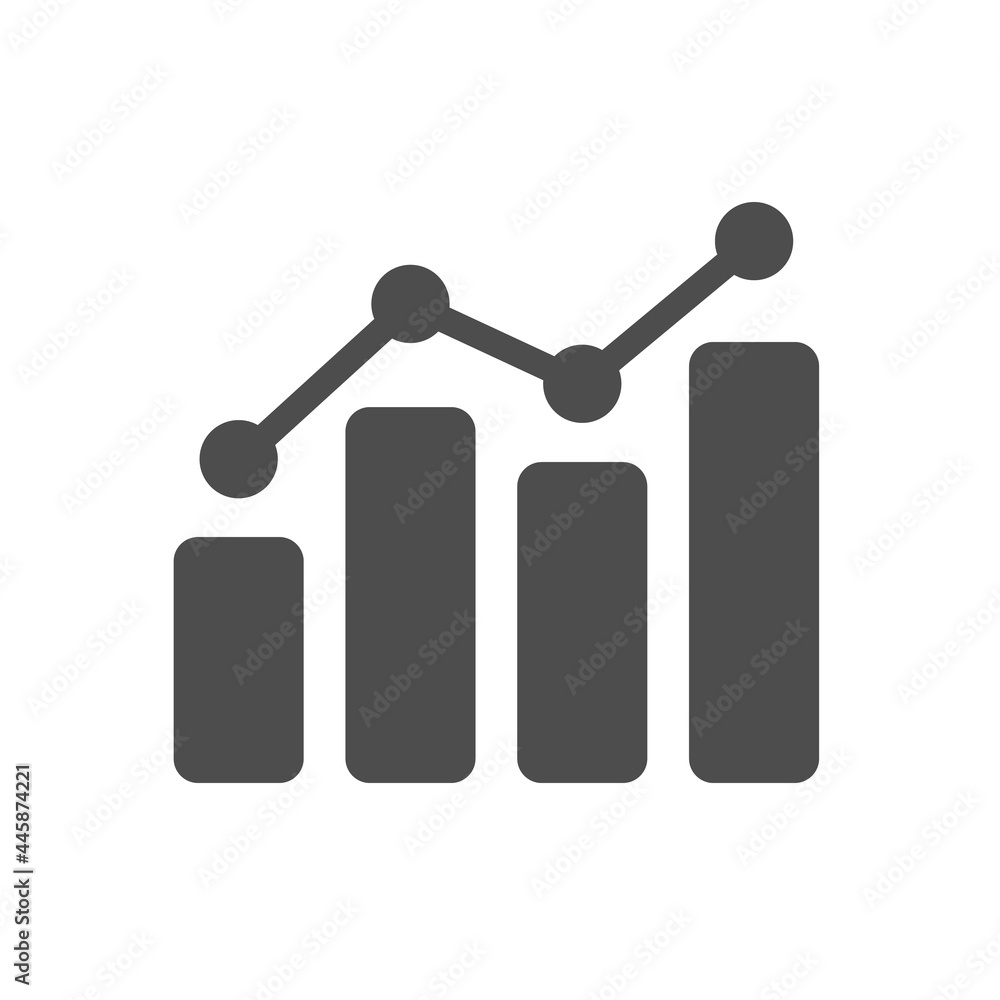 Poster graph silhouette vector icon isolated on white background. chart icon for web, mobile apps, ui desig