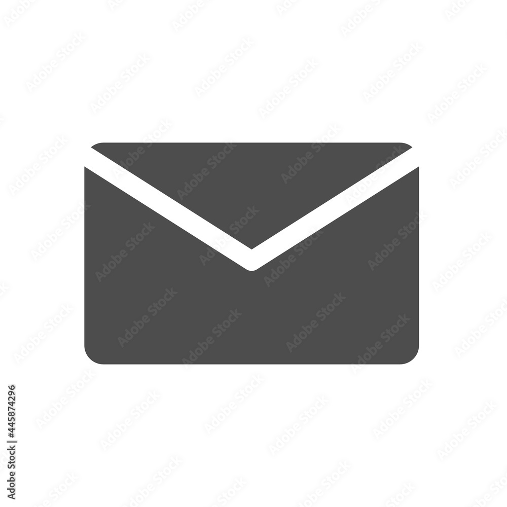 Poster mail silhouette vector icon isolated on white background. mail envelope icon for web, mobile apps, u