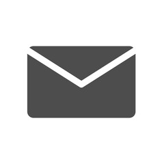 mail silhouette vector icon isolated on white background. mail envelope icon for web, mobile apps, ui design and print polygraphy