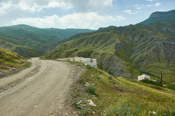Winding road in the Dagestan Mountains
