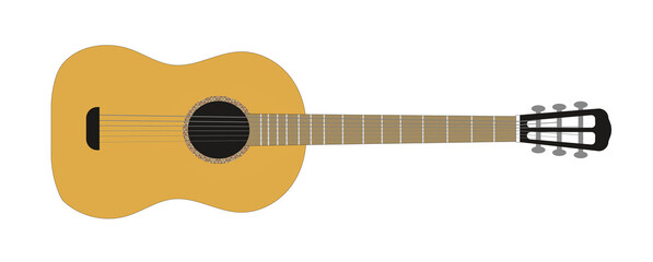 Obraz na płótnie Canvas An acoustic guitar
