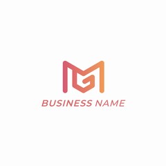 logo design letter M and G