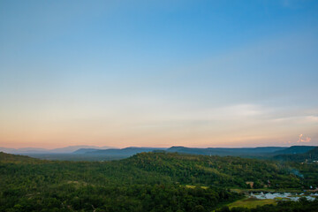 sunset in the mountains