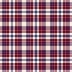 Plaid seamless pattern. Vector background of textile ornament. Flat fabric design.