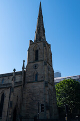 Fototapeta na wymiar Steeple of the former St Pauls church now St Pauls Hall in Huddersfield