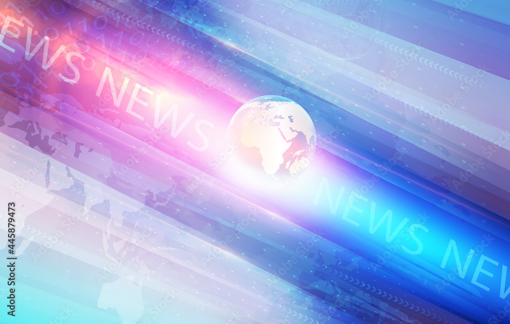 Aufkleber 3d rendering of a graphical modern digital world news background technology communication background