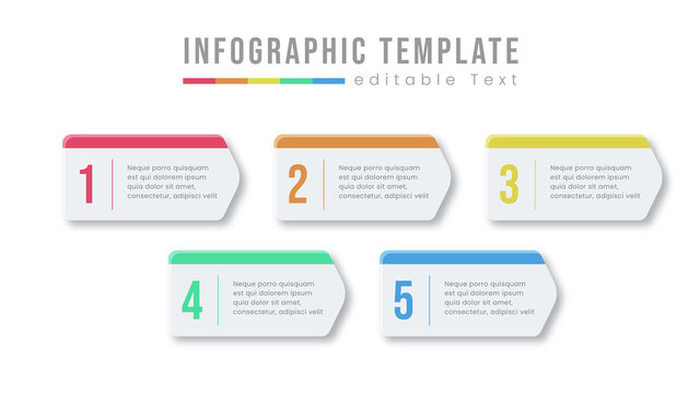Colorful Business Info graphic design template Vector with icons and options or steps. Can be used for process diagram, presentations, work-flow layout, banner, flowchart, info graph