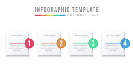 Colorful Business Info graphic design template Vector with icons and options or steps. Can be used for process diagram, presentations, work-flow layout, banner, flowchart, info graph