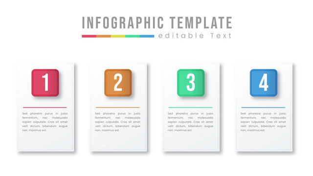 Colorful Business Info graphic design template Vector with icons and options or steps. Can be used for process diagram, presentations, work-flow layout, banner, flowchart, info graph