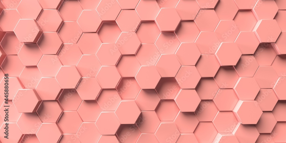 Wall mural abstract hexagon geometry background