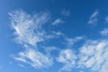 Blue sky and white clouds for background