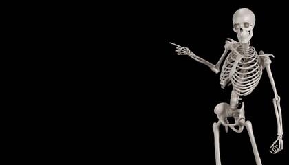 skeleton posing 3d render  - obrazy, fototapety, plakaty