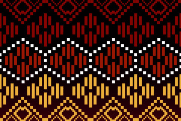 Ethnic oriental ikat pattern traditional.Aztec geometric ornament art.Abstract ethnic geometric pattern.Design for fabric,wallpaper,background,wall,tile,carpet,wrapping,clothing,batik