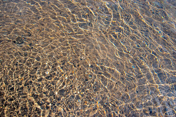 reflection of light into the water