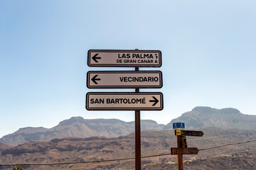 Road signs in Santa Lucia, Gran Canaria