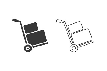 Transportation of cargo, web icon set. vector design