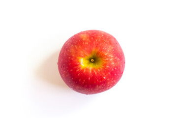 Red apple isolated on a white background.