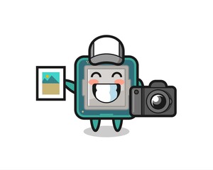 Character Illustration of processor as a photographer