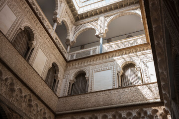 The gardens of the Alcazar on a clear summer day