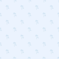 Tropical palm trees seamless pattern, poster design template, vector illustration